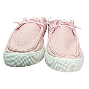 Girls Size 1M Pink Slip-On Canvas Shoes